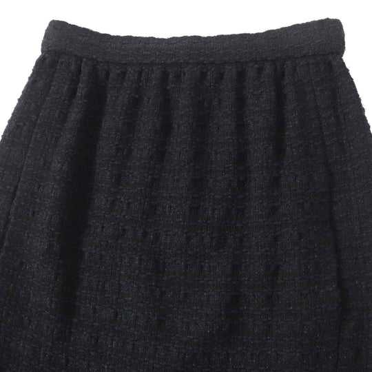 CHANEL skirt 21C P70024 Outer: 35% cotton, Outer: 25% viscose, Outer: 22% acrylic, Outer: 18% polyamide, Lining: 100% silk black Women 36 Used Authentic
