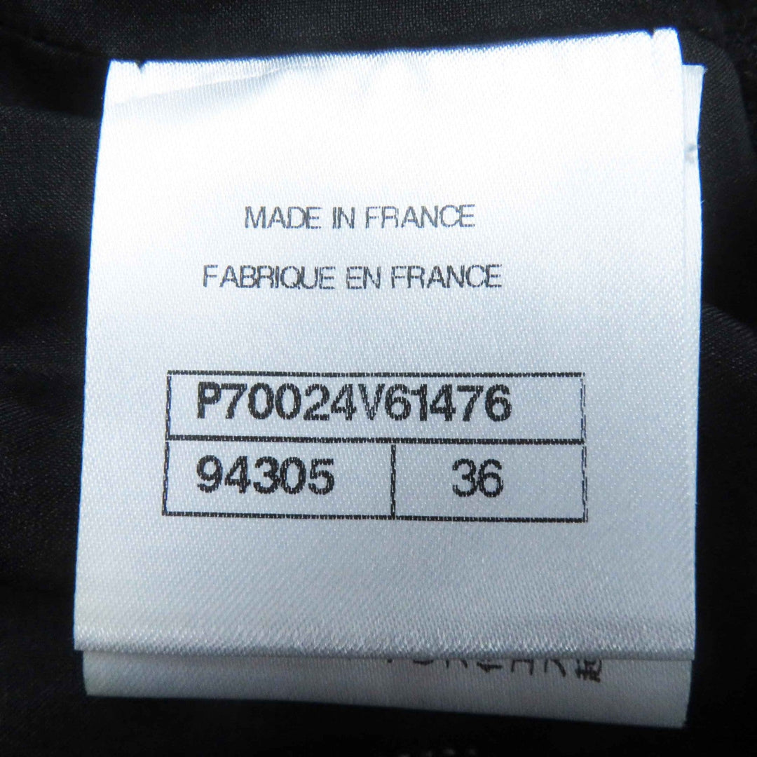 CHANEL skirt 21C P70024 Outer: 35% cotton, Outer: 25% viscose, Outer: 22% acrylic, Outer: 18% polyamide, Lining: 100% silk black Women 36 Used Authentic