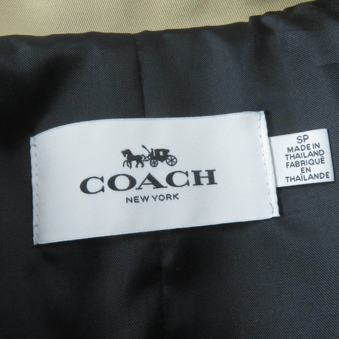 COACH trench coat 91623 Main: 68% cotton, Main: 32% polyester, Part: 67% cotton, Part: 33% polyester, Lining: 100% polyester beige Women SP Used Authentic