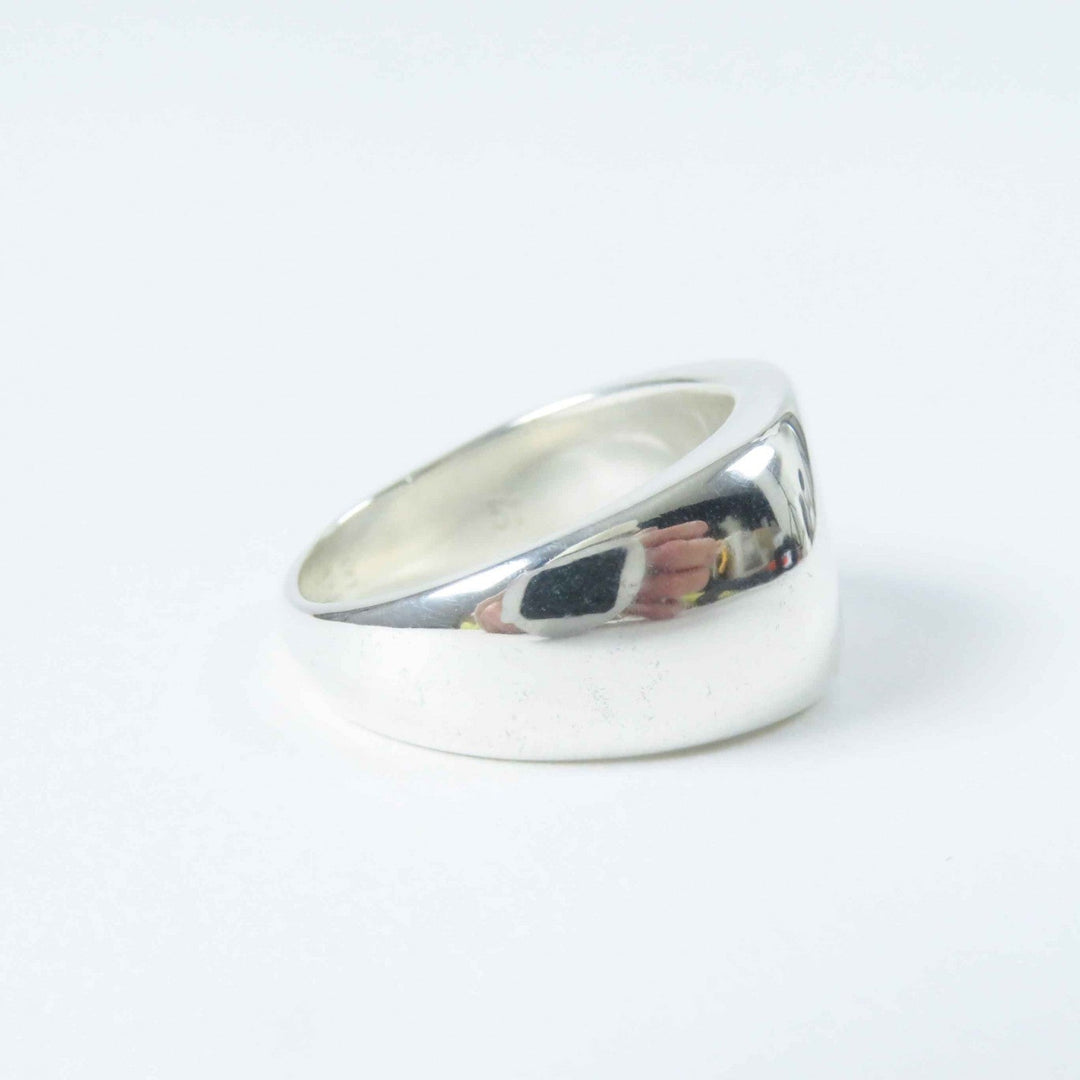 HERMES Ring Main: SV925, Part: 750 Silver gold Seriering Women 51 Used Authentic