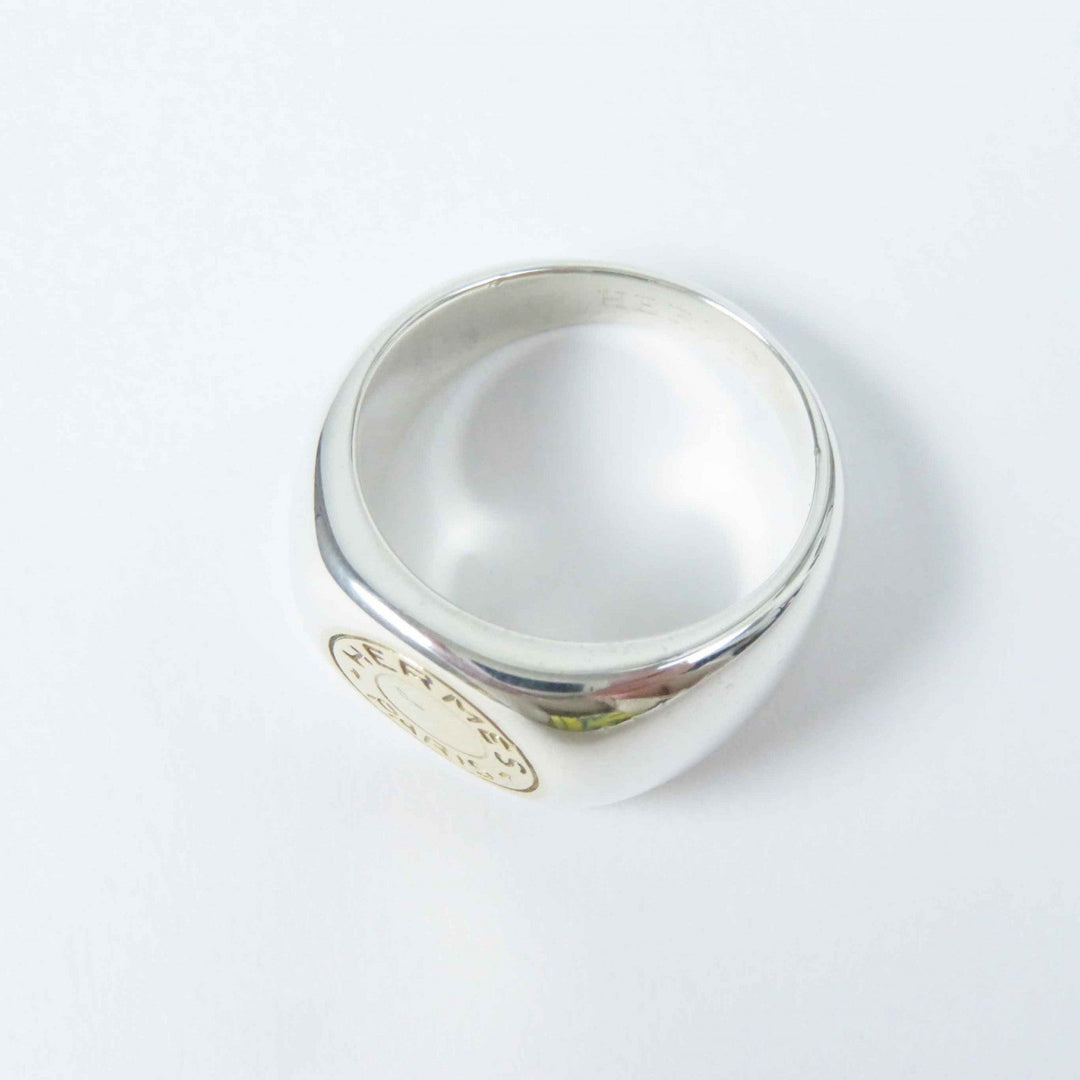 HERMES Ring Main: SV925, Part: 750 Silver gold Seriering Women 51 Used Authentic