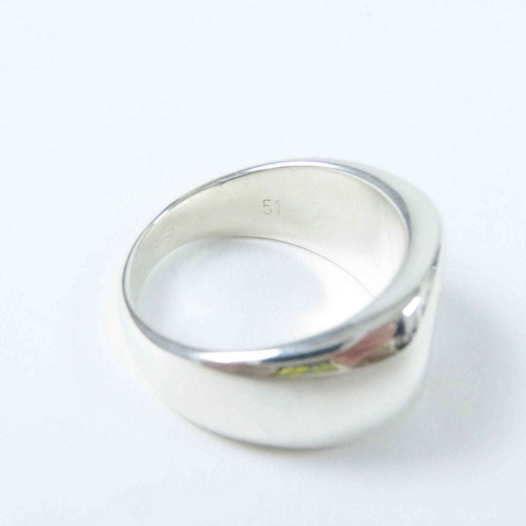 HERMES Ring Main: SV925, Part: 750 Silver gold Seriering Women 51 Used Authentic