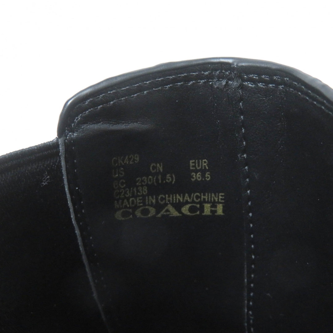 COACH boots CK429 Main: Leather black Kinsley Booties Women 36.5 Used Authentic