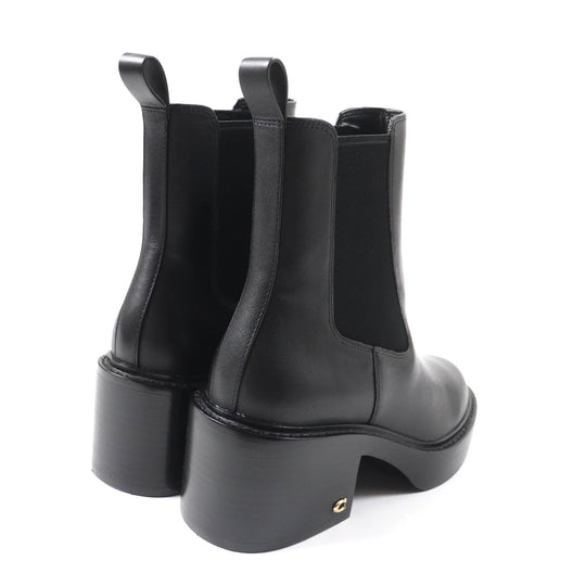 COACH boots CK429 Main: Leather black Kinsley Booties Women 36.5 Used Authentic