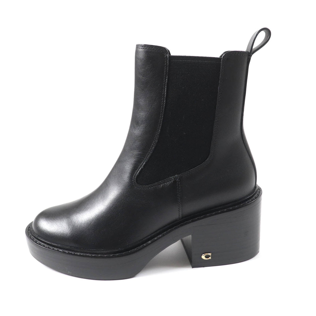 COACH boots CK429 Main: Leather black Kinsley Booties Women 36.5 Used Authentic