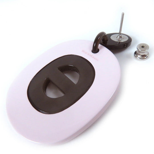 HERMES Pierce Main: Buffalo horn Pink Brown Black Fidelio Village PM Women Used Authentic