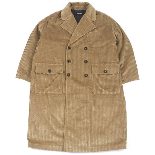 DOLCE&GABBANA Chester coat G025TT Outer: 100% cotton, Lining: 100% rayon, Filling: 100% polyester Brown mens 46 Used Authentic