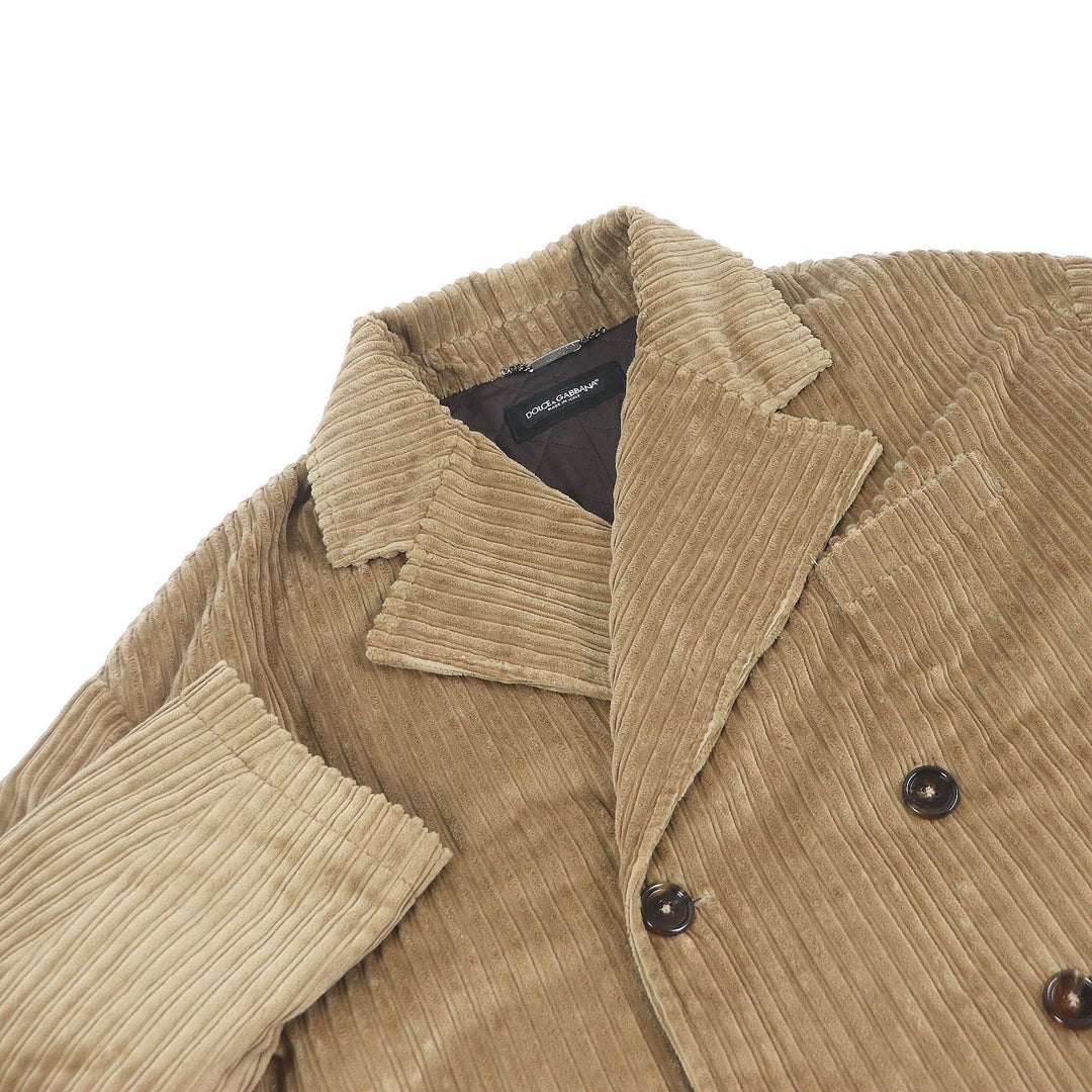 DOLCE&GABBANA Chester coat G025TT Outer: 100% cotton, Lining: 100% rayon, Filling: 100% polyester Brown mens 46 Used Authentic