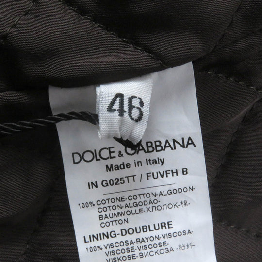 DOLCE&GABBANA Chester coat G025TT Outer: 100% cotton, Lining: 100% rayon, Filling: 100% polyester Brown mens 46 Used Authentic