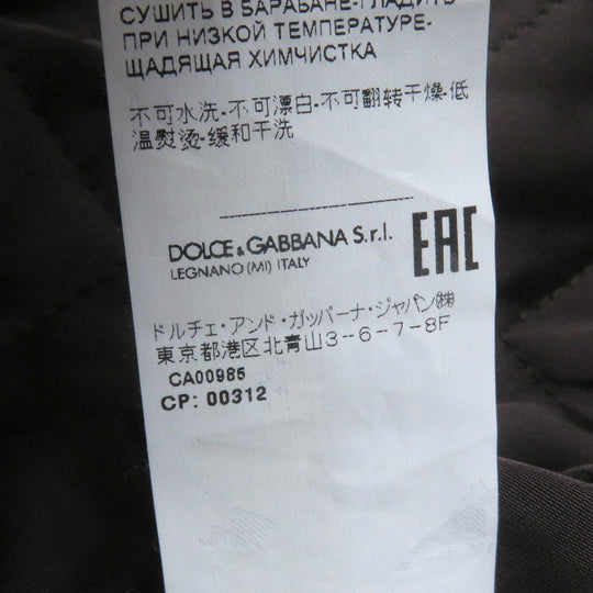 DOLCE&GABBANA Chester coat G025TT Outer: 100% cotton, Lining: 100% rayon, Filling: 100% polyester Brown mens 46 Used Authentic