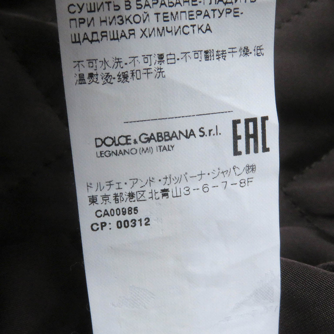 DOLCE&GABBANA Chester coat G025TT Outer: 100% cotton, Lining: 100% rayon, Filling: 100% polyester Brown mens 46 Used Authentic