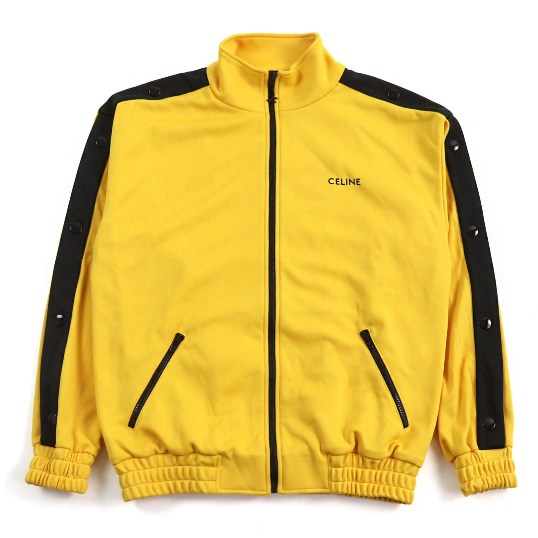 CELINE Track jacket 2Y8311210 Outer: 100% polyester, Part: 100% cotton Yellow black mens XS Used Authentic