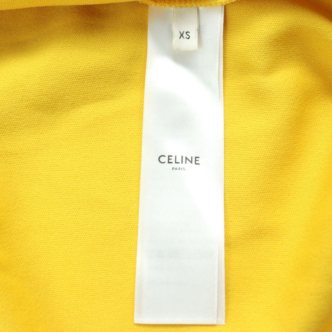 CELINE Track jacket 2Y8311210 Outer: 100% polyester, Part: 100% cotton Yellow black mens XS Used Authentic