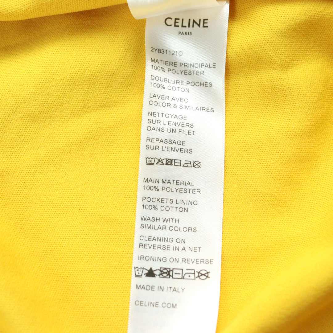 CELINE Track jacket 2Y8311210 Outer: 100% polyester, Part: 100% cotton Yellow black mens XS Used Authentic