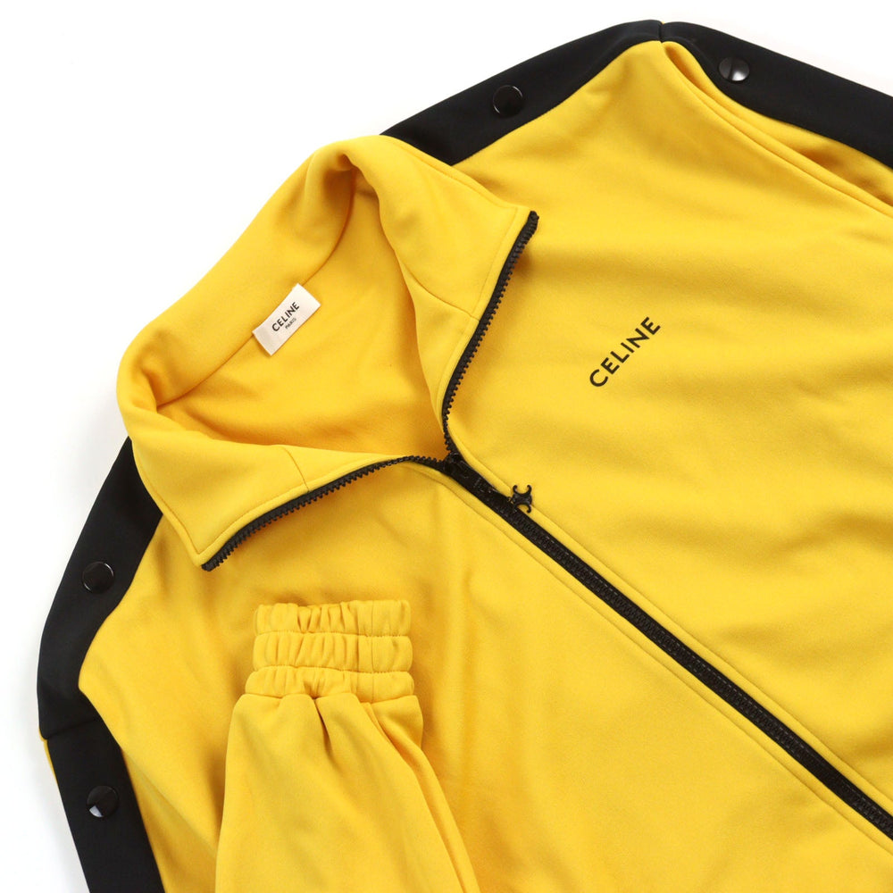 CELINE Track jacket 2Y8311210 Outer: 100% polyester, Part: 100% cotton Yellow black mens XS Used Authentic