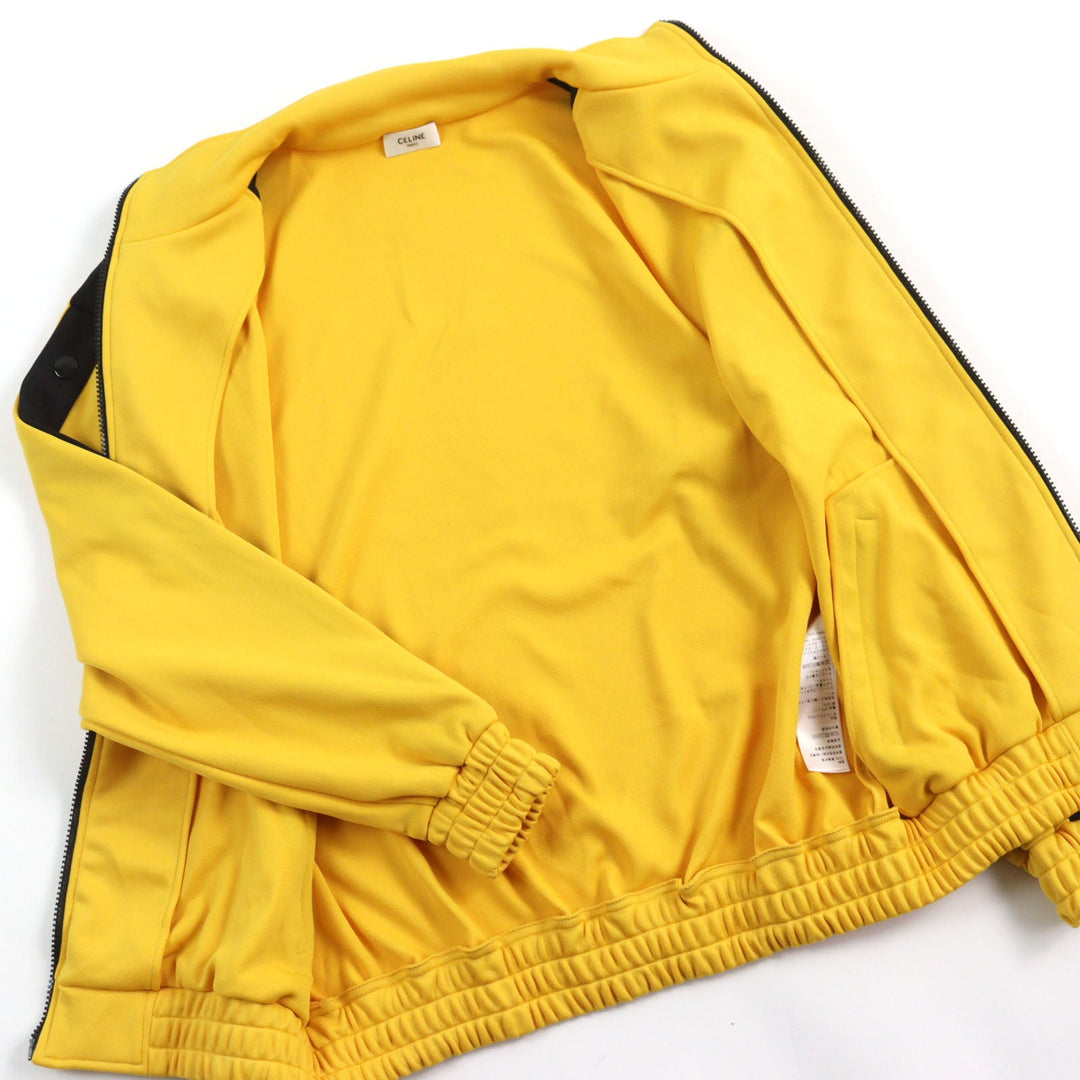CELINE Track jacket 2Y8311210 Outer: 100% polyester, Part: 100% cotton Yellow black mens XS Used Authentic