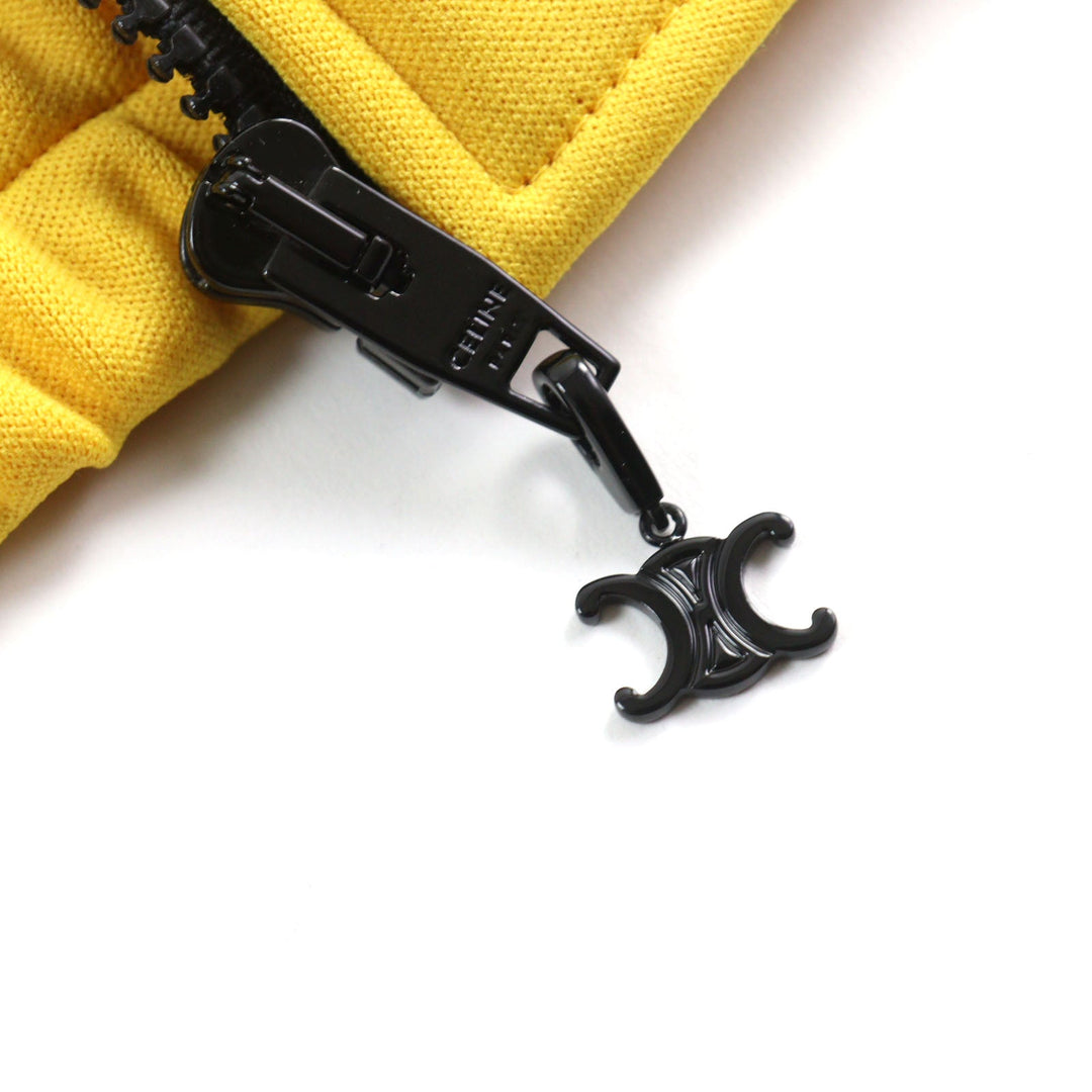 CELINE Track jacket 2Y8311210 Outer: 100% polyester, Part: 100% cotton Yellow black mens XS Used Authentic