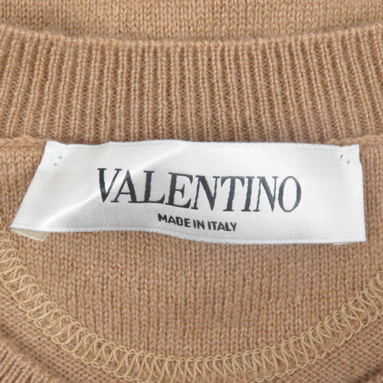 VALENTINO sweater Main: 100% cashmere beige mens M Used Authentic