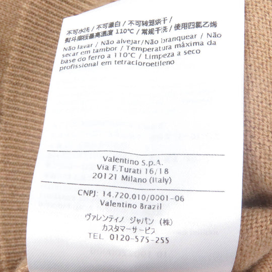 VALENTINO sweater Main: 100% cashmere beige mens M Used Authentic
