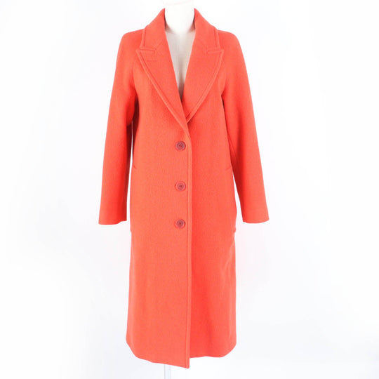 BURBERRY coat Main: 80% virgin wool, Main: 20% nylon, Lining: 100% cotton, Sleeve lining: 100% viscose (rayon) Orange Women 36 Used Authentic