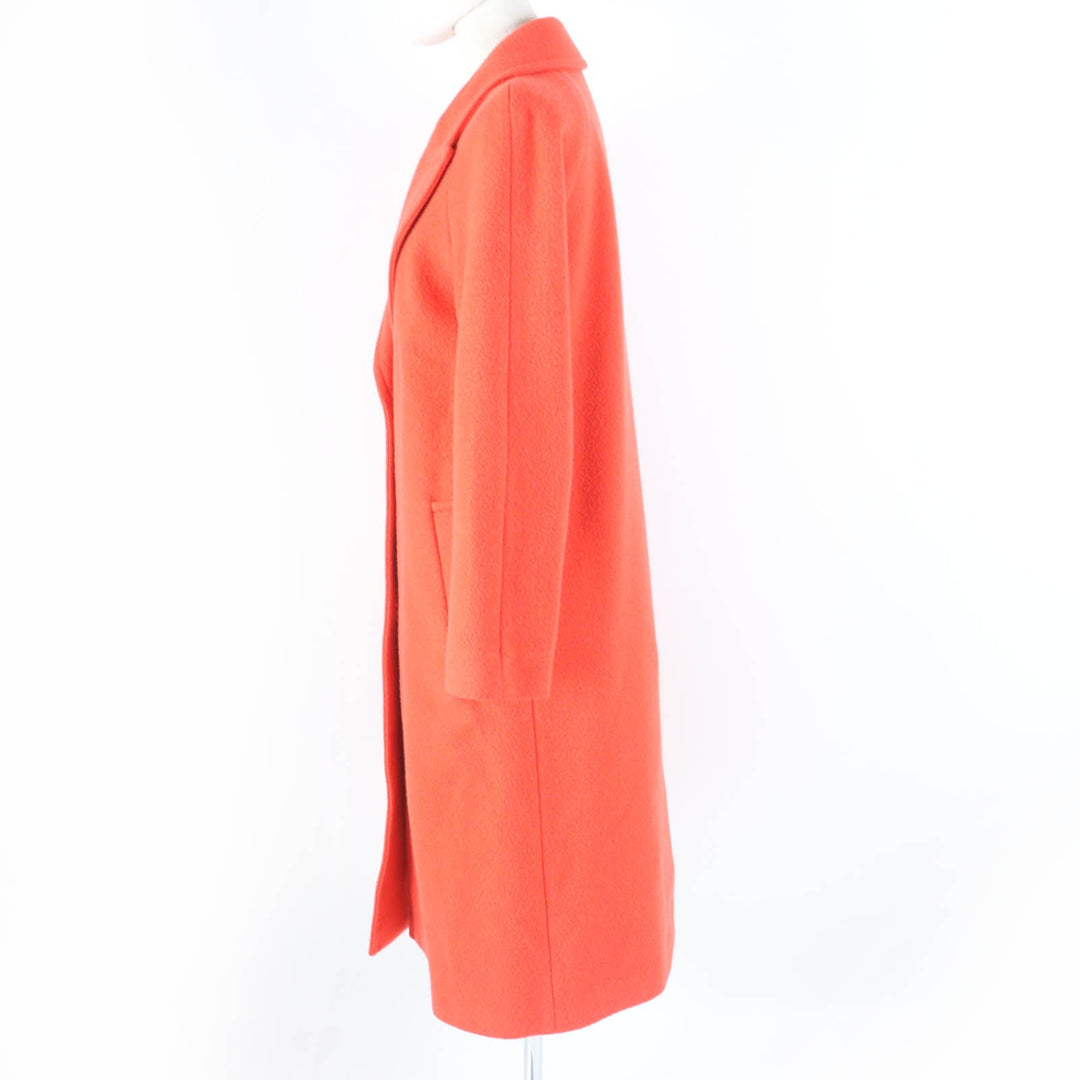 BURBERRY coat Main: 80% virgin wool, Main: 20% nylon, Lining: 100% cotton, Sleeve lining: 100% viscose (rayon) Orange Women 36 Used Authentic