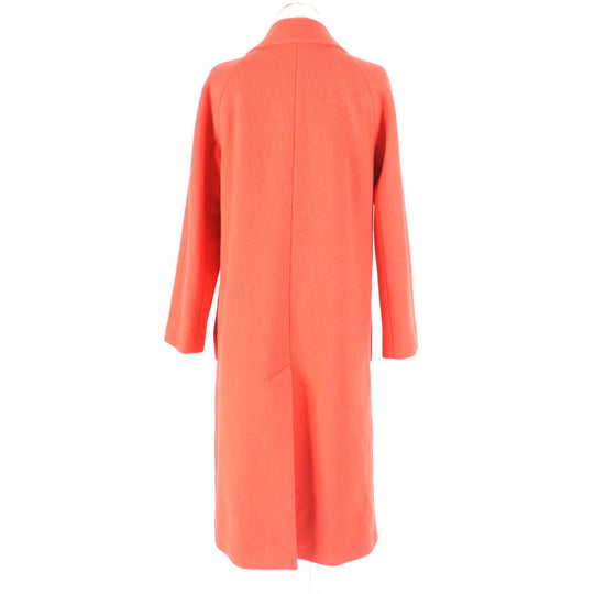 BURBERRY coat Main: 80% virgin wool, Main: 20% nylon, Lining: 100% cotton, Sleeve lining: 100% viscose (rayon) Orange Women 36 Used Authentic