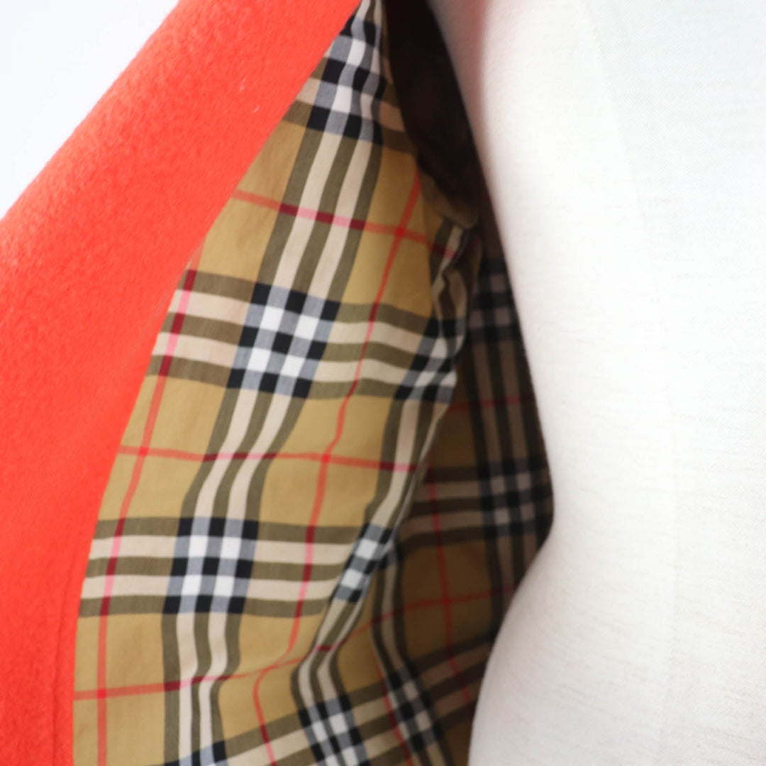 BURBERRY coat Main: 80% virgin wool, Main: 20% nylon, Lining: 100% cotton, Sleeve lining: 100% viscose (rayon) Orange Women 36 Used Authentic