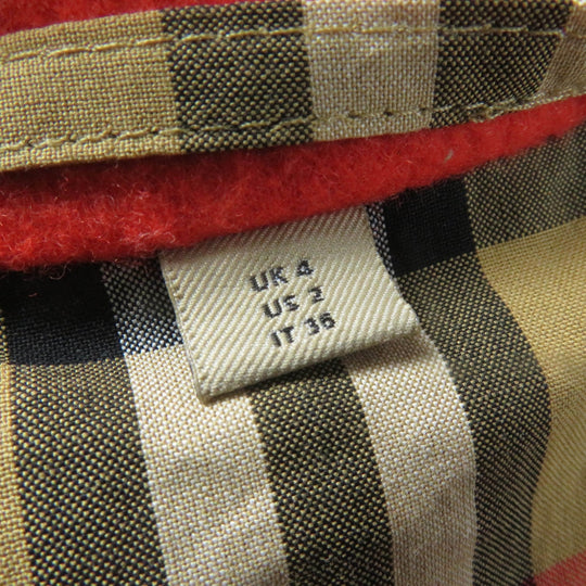 BURBERRY coat Main: 80% virgin wool, Main: 20% nylon, Lining: 100% cotton, Sleeve lining: 100% viscose (rayon) Orange Women 36 Used Authentic