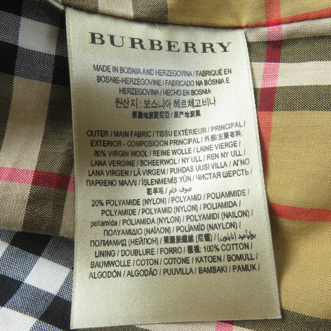 BURBERRY coat Main: 80% virgin wool, Main: 20% nylon, Lining: 100% cotton, Sleeve lining: 100% viscose (rayon) Orange Women 36 Used Authentic