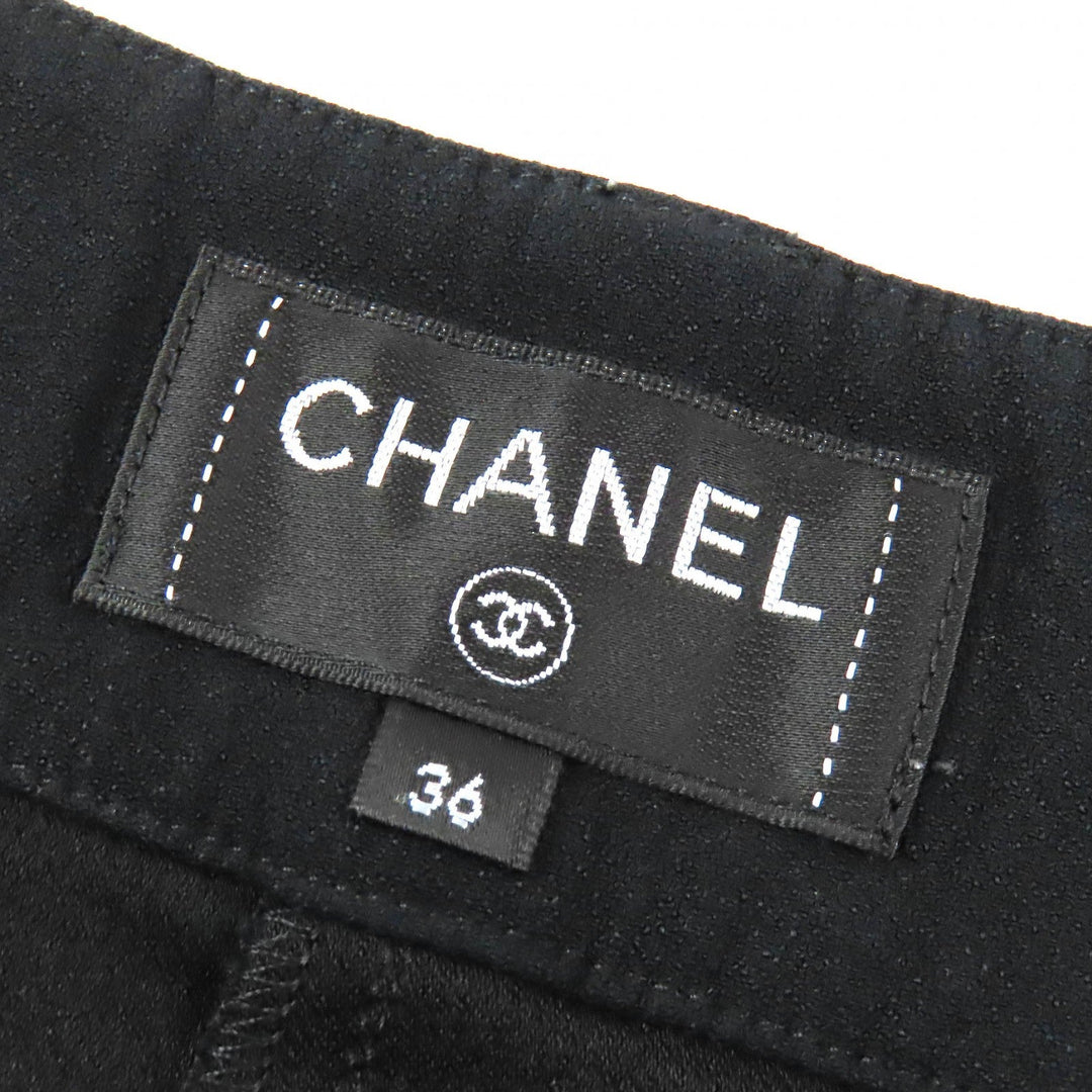 CHANEL Pants P70203 Outer: 69% acetate, Outer: 31% viscose, Lining: 100% silk black Women 36 Used Authentic