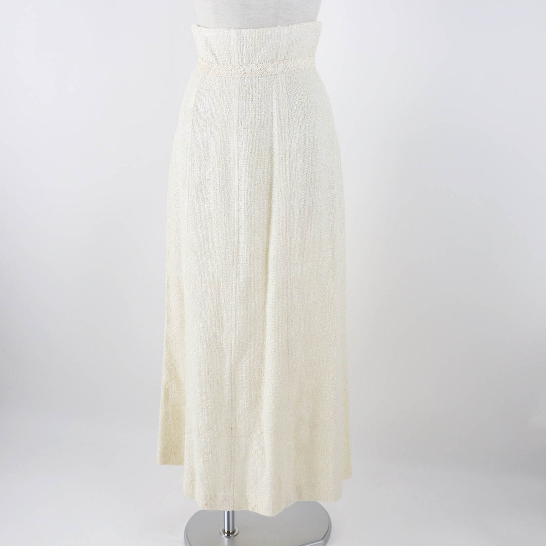 CHANEL setup 99P P12788 Outer material: 43% cotton, Outer material: 42% rayon, Outer material: 13% wool, Outer material: 2% polyamide (nylon), Part: 100% wool Ivory Women 36 Used Authentic