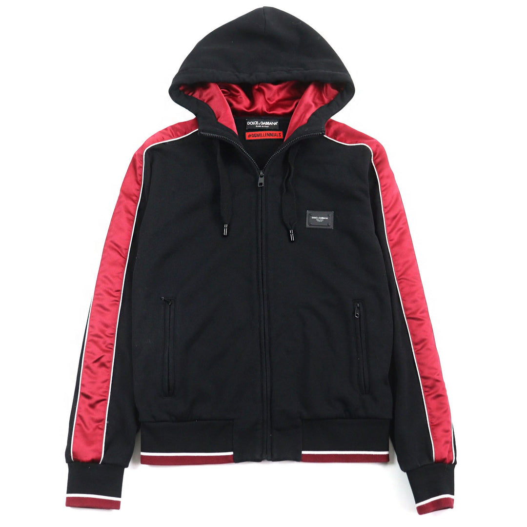 DOLCE&GABBANA Hoodie G9LF5T Outer: 89% cotton, Outer: 11% polyester, Lining: 100% polyester, Part: 96% cotton, Part: 4% elastane Black red white DGMILLENNIALS mens 44 Used Authentic