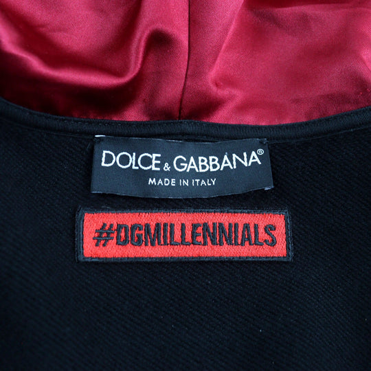 DOLCE&GABBANA Hoodie G9LF5T Outer: 89% cotton, Outer: 11% polyester, Lining: 100% polyester, Part: 96% cotton, Part: 4% elastane Black red white DGMILLENNIALS mens 44 Used Authentic