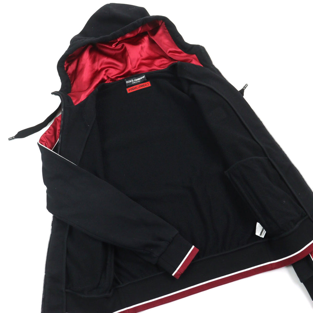 DOLCE&GABBANA Hoodie G9LF5T Outer: 89% cotton, Outer: 11% polyester, Lining: 100% polyester, Part: 96% cotton, Part: 4% elastane Black red white DGMILLENNIALS mens 44 Used Authentic