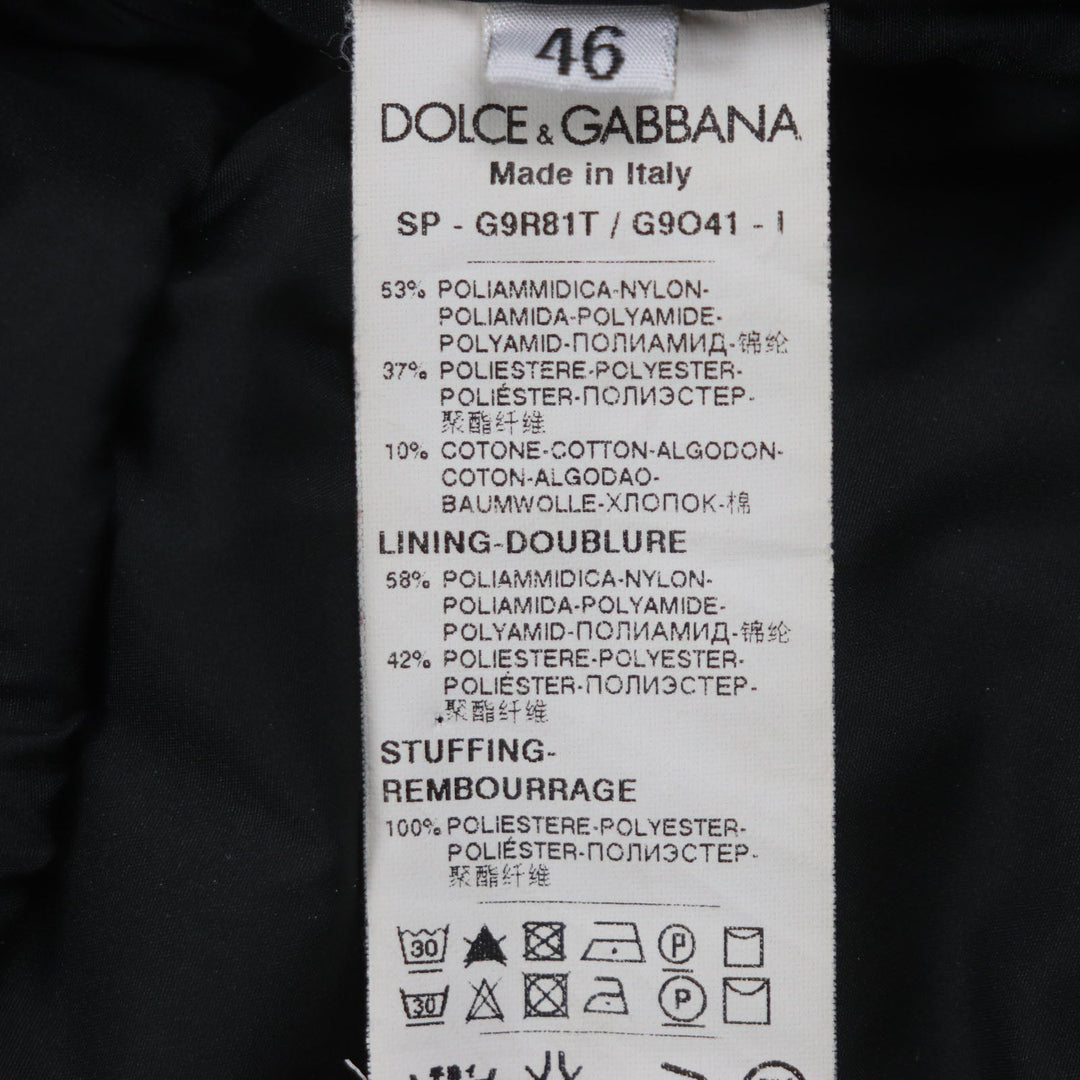 DOLCE&GABBANA Vest Outer: 53% nylon, Outer: 37% polyester, Outer: 10% cotton, Lining: 58% nylon, Lining: 42% polyester black mens 46 Used Authentic