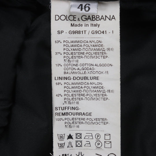 DOLCE&GABBANA Vest Outer: 53% nylon, Outer: 37% polyester, Outer: 10% cotton, Lining: 58% nylon, Lining: 42% polyester black mens 46 Used Authentic