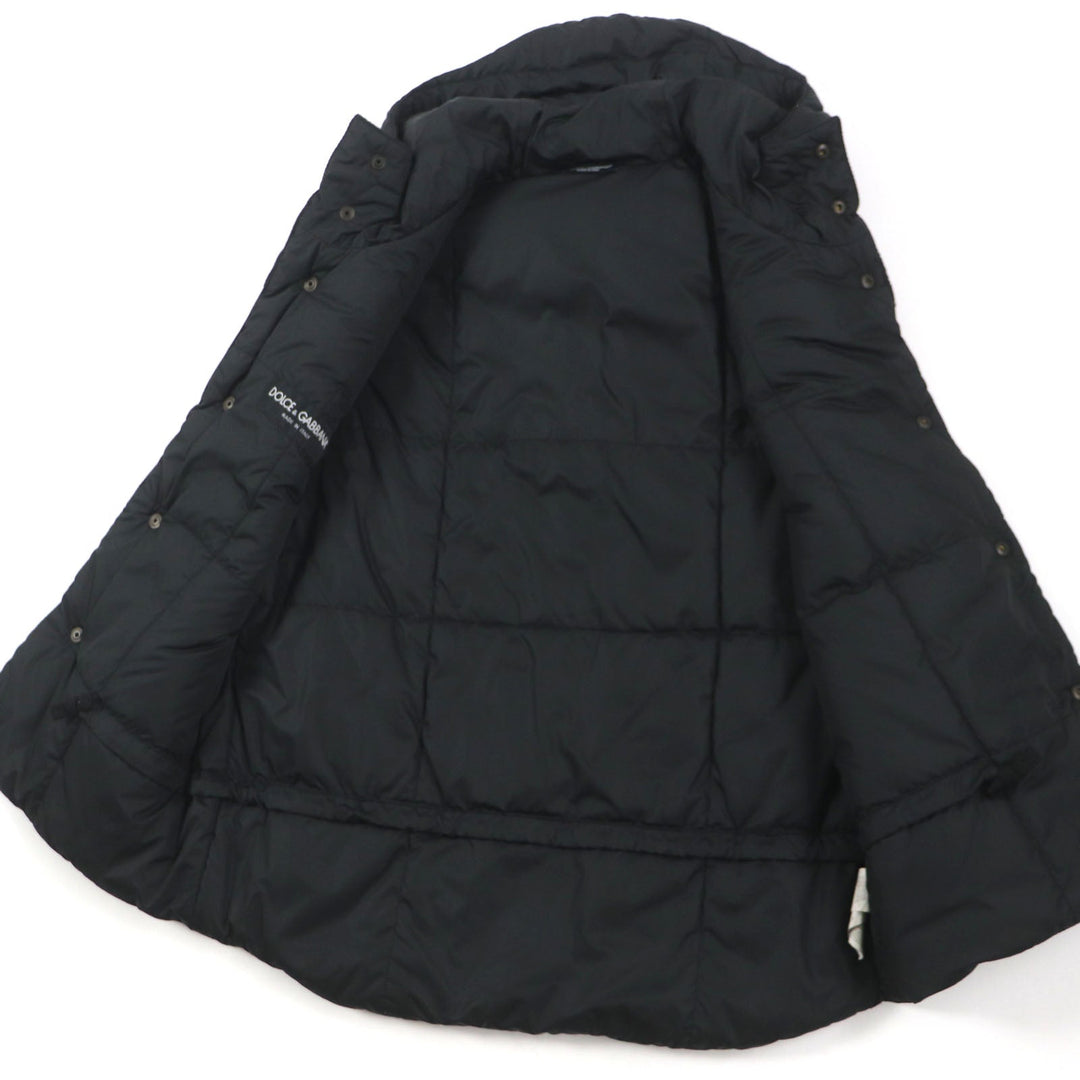 DOLCE&GABBANA Vest Outer: 53% nylon, Outer: 37% polyester, Outer: 10% cotton, Lining: 58% nylon, Lining: 42% polyester black mens 46 Used Authentic