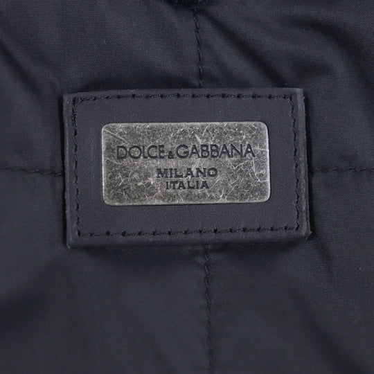 DOLCE&GABBANA Vest Outer: 53% nylon, Outer: 37% polyester, Outer: 10% cotton, Lining: 58% nylon, Lining: 42% polyester black mens 46 Used Authentic