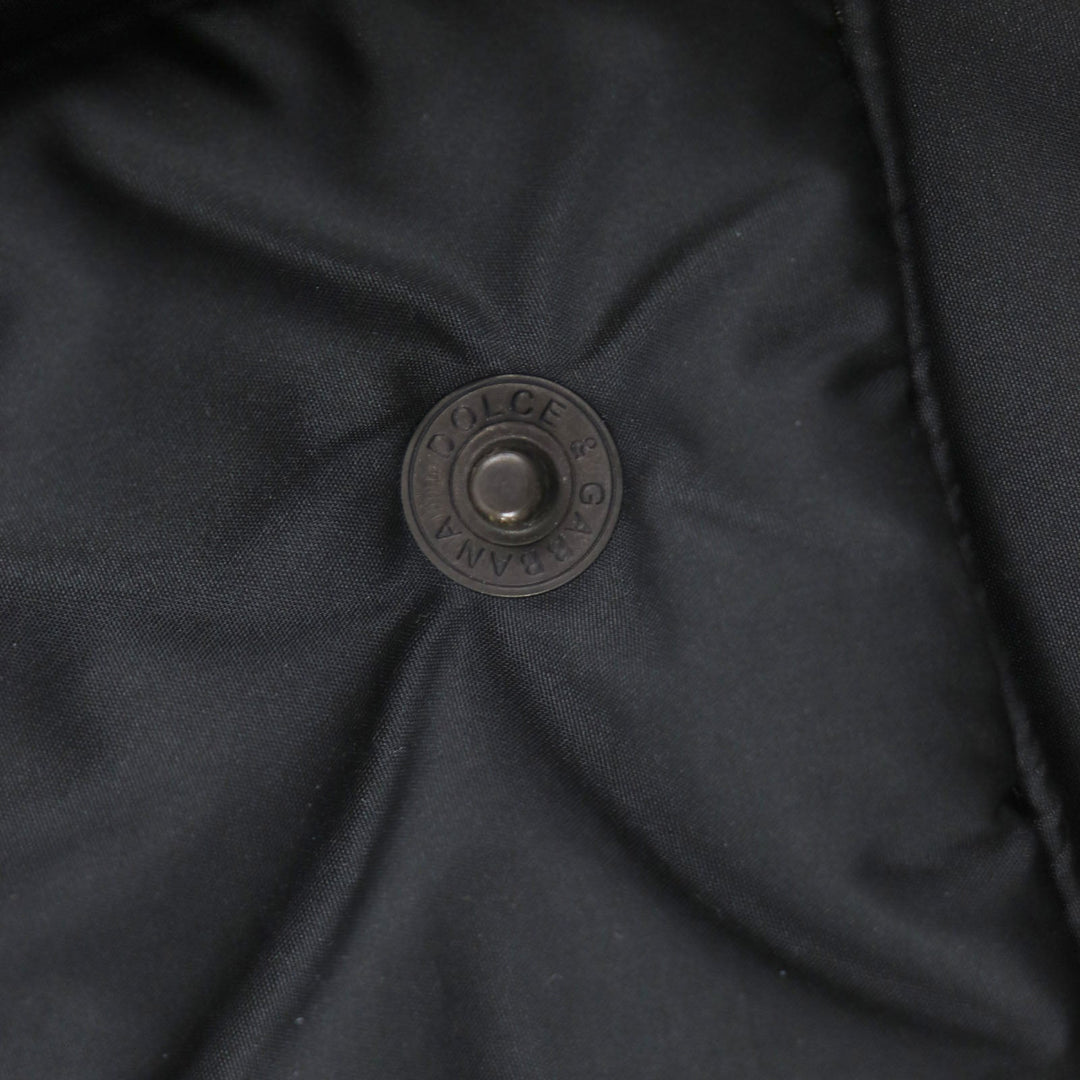 DOLCE&GABBANA Vest Outer: 53% nylon, Outer: 37% polyester, Outer: 10% cotton, Lining: 58% nylon, Lining: 42% polyester black mens 46 Used Authentic