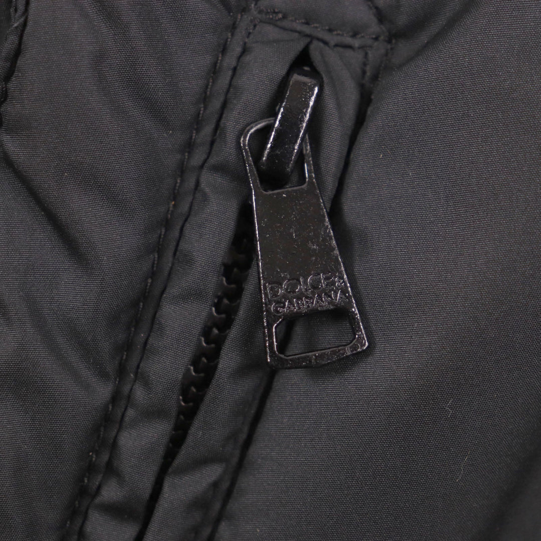 DOLCE&GABBANA Vest Outer: 53% nylon, Outer: 37% polyester, Outer: 10% cotton, Lining: 58% nylon, Lining: 42% polyester black mens 46 Used Authentic
