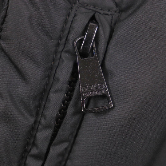 DOLCE&GABBANA Vest Outer: 53% nylon, Outer: 37% polyester, Outer: 10% cotton, Lining: 58% nylon, Lining: 42% polyester black mens 46 Used Authentic
