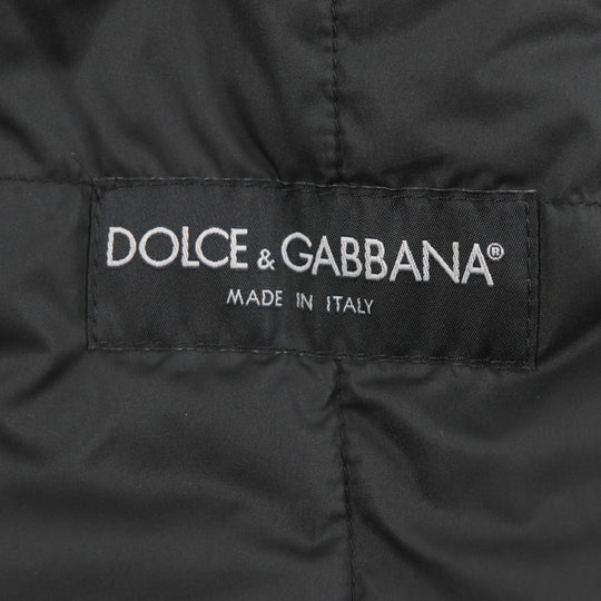 DOLCE&GABBANA Vest Outer: 53% nylon, Outer: 37% polyester, Outer: 10% cotton, Lining: 58% nylon, Lining: 42% polyester black mens 46 Used Authentic