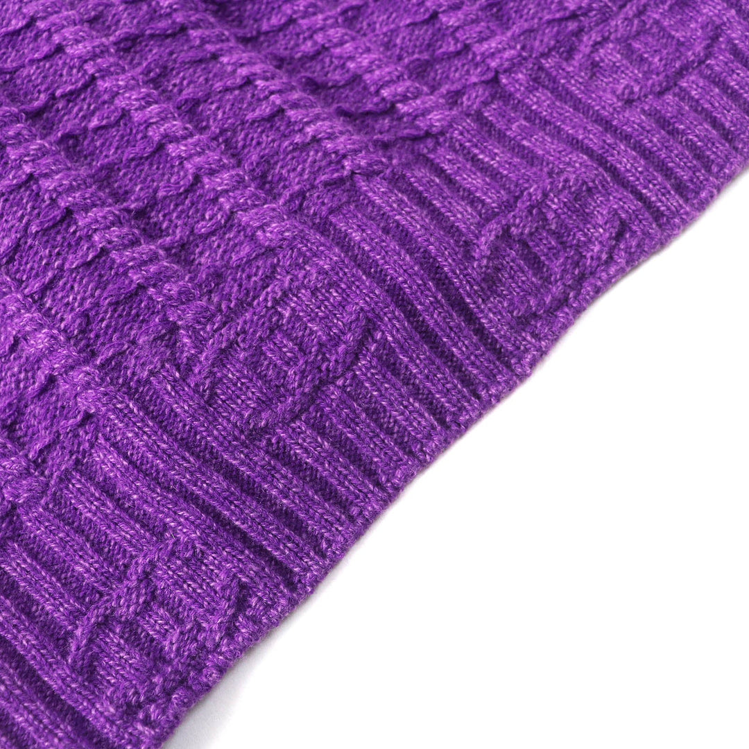 CHANEL one piece P75622 Main: 50% wool, Main: 50% cashmere purple Women 34 Used Authentic