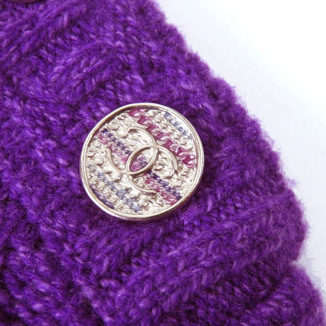 CHANEL one piece P75622 Main: 50% wool, Main: 50% cashmere purple Women 34 Used Authentic