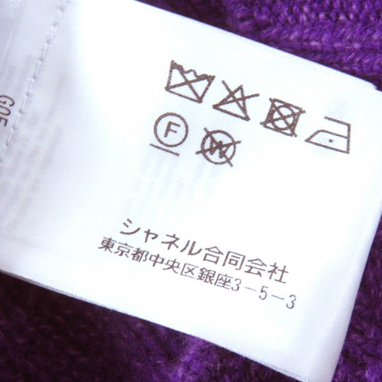CHANEL one piece P75622 Main: 50% wool, Main: 50% cashmere purple Women 34 Used Authentic