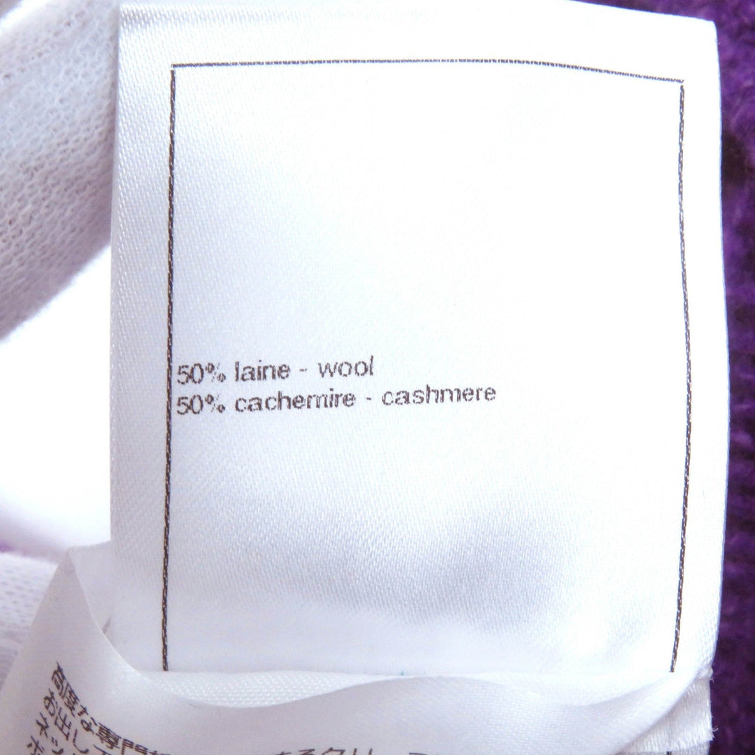 CHANEL one piece P75622 Main: 50% wool, Main: 50% cashmere purple Women 34 Used Authentic