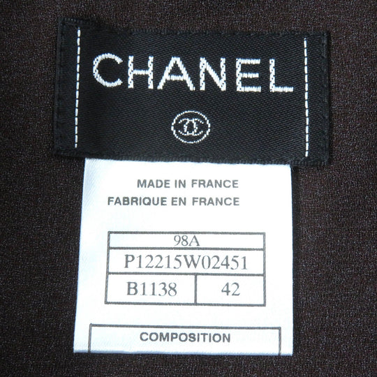 CHANEL setup 98A P12215 Outer: 72% cotton, Outer: 28% polyamide (nylon), Lining: 77% acetate, Lining: 23% polyester black Women 42 Used Authentic