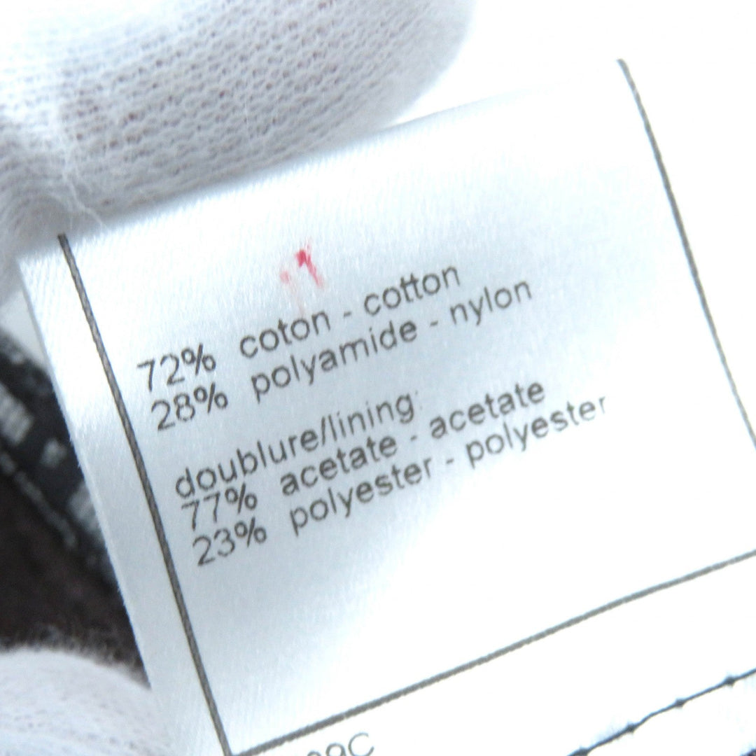 CHANEL setup 98A P12215 Outer: 72% cotton, Outer: 28% polyamide (nylon), Lining: 77% acetate, Lining: 23% polyester black Women 42 Used Authentic