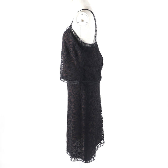 CHANEL setup 98A P12215 Outer: 72% cotton, Outer: 28% polyamide (nylon), Lining: 77% acetate, Lining: 23% polyester black Women 42 Used Authentic