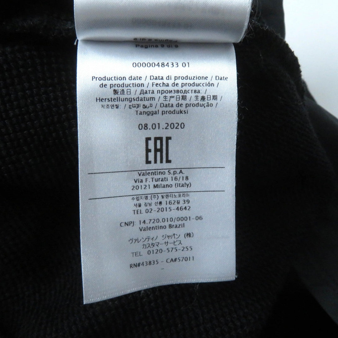 VALENTINO pullover TB0MF05V5H5 Main: 94% cotton, Main: 6% nylon, Part: 54% cotton, Part: 46% polyester, Part: 96% cotton black Women S Used Authentic